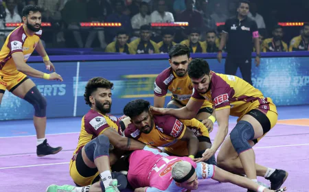Pro Kabaddi 2025: Telugu Titans Stun Jaipur Pink Panthers 37-32 for First Win of Season