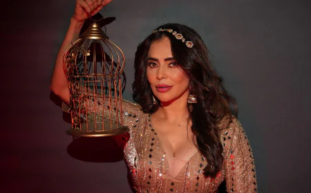 Nikita Rawal Dazzles in Golden Gown, Embraces Shimmering Vibe