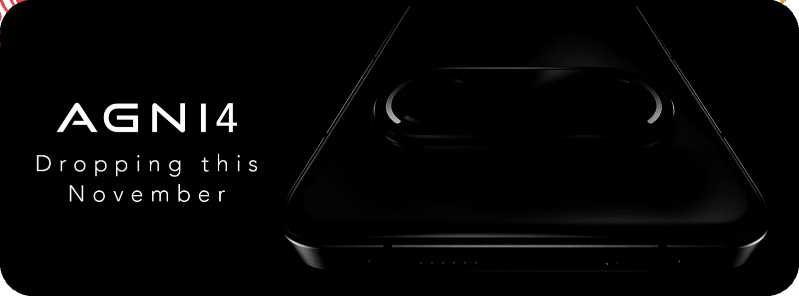 Teaser Shows Black Lava Agni 4 with Horizontal Camera Module