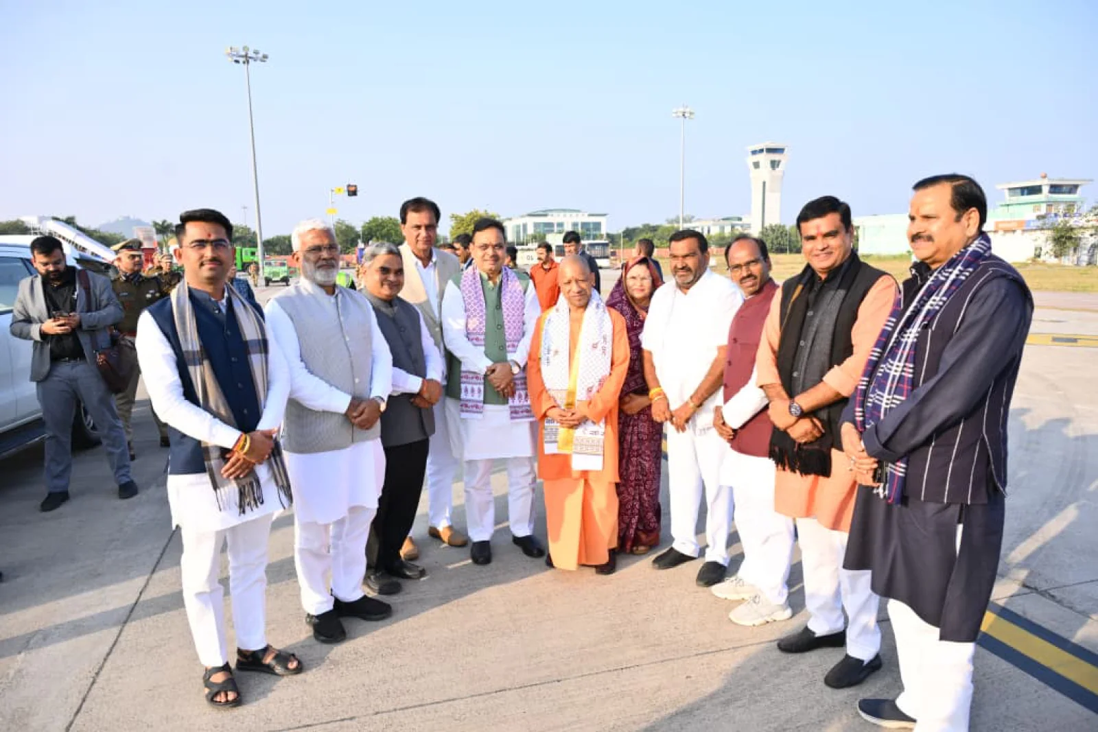 Shah, Yogi Visit Ranakpur for Governor O.P. Mathur’s Family Wedding; CM Bhajanlal Welcomes Leaders in Udaipur