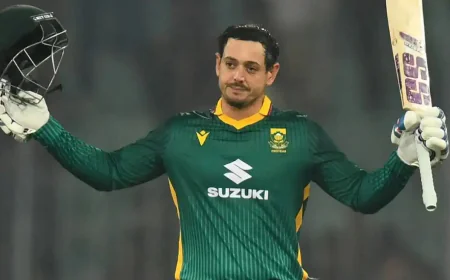 Quinton de Kock’s Unbeaten 123 Powers South Africa to 8-Wicket Win Over Pakistan in 2nd ODI