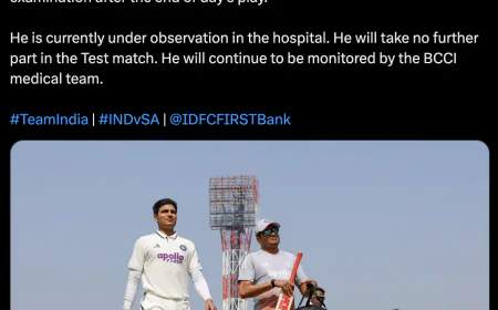 SA Set 124-Run Target for India in Kolkata Test; Gill Ruled Out of Second Innings