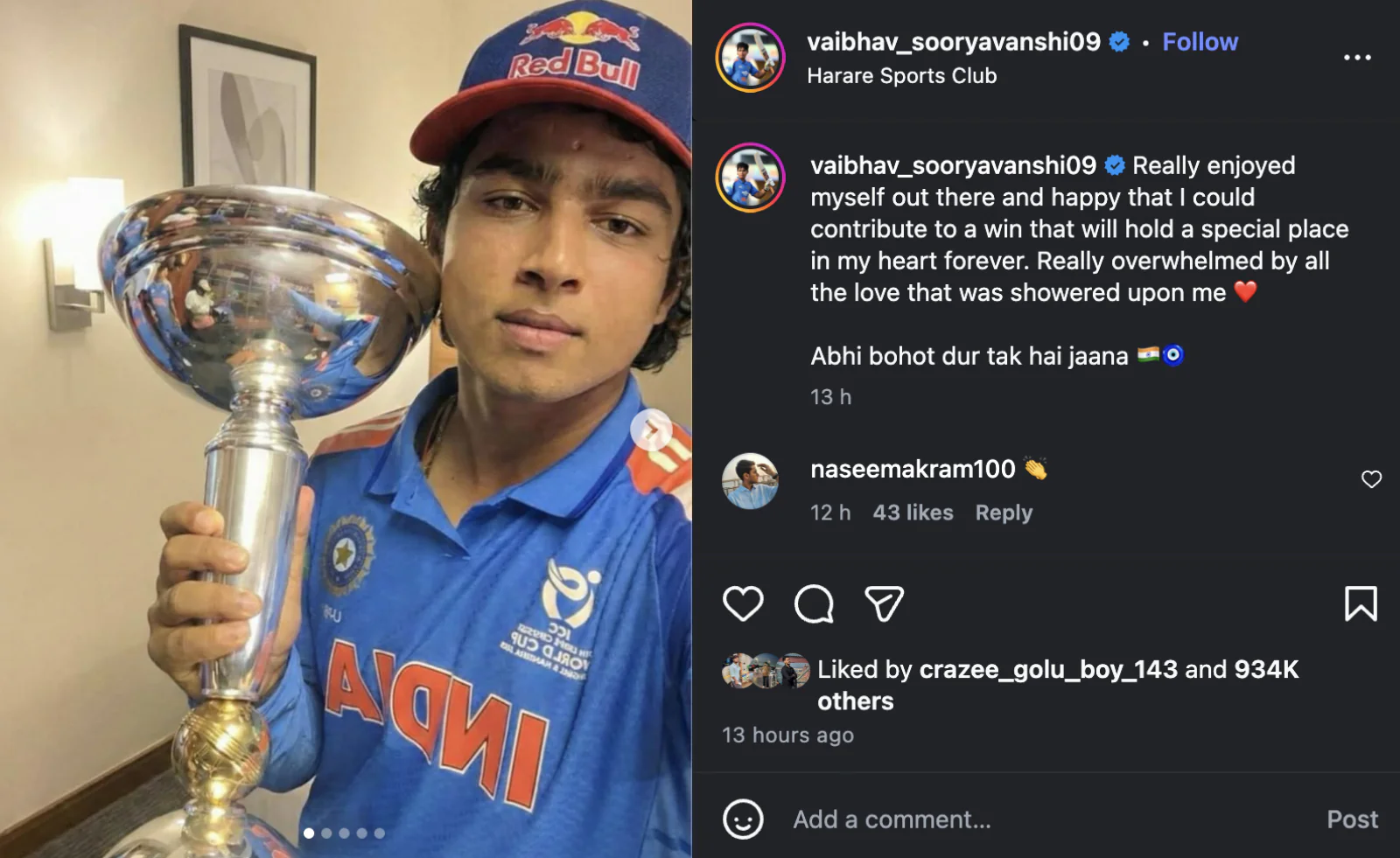 India Wins U-19 World Cup 2026: 14-Year-Old Vaibhav Suryavanshi’s 175 Seals Historic Title