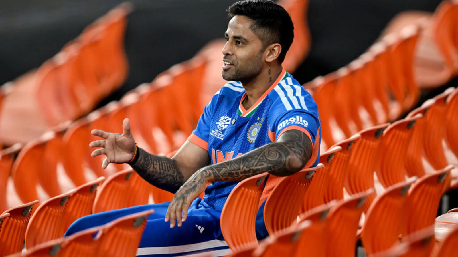 Suryakumar Yadav Applies Soil From Narendra Modi Stadium After ICC Men's T20 World Cup Win