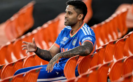 Suryakumar Yadav Applies Soil From Narendra Modi Stadium After ICC Men's T20 World Cup Win