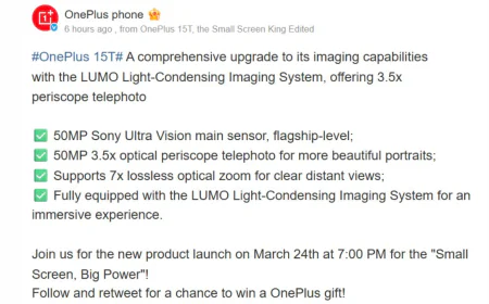 OnePlus 15T Launch Nears: Big Battery, Powerful Chipset Confirmed