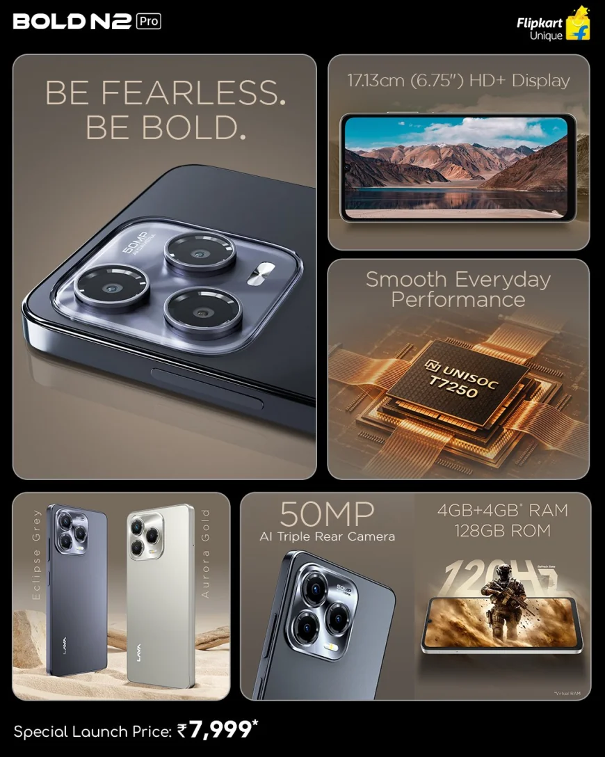 Budget Beast Alert! Lava Bold N2 Pro Launches Under ₹10K with Big Battery, Smooth Display