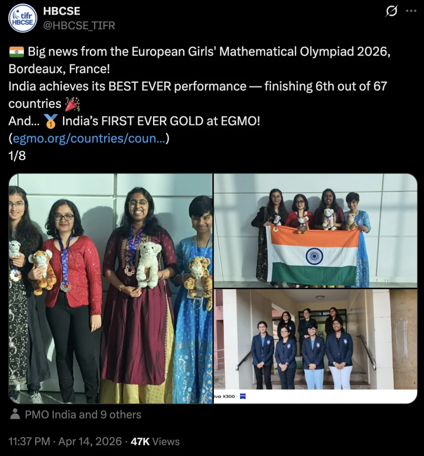 European Girls Mathematical Olympiad 2026: India’s Shreya Mundhada Wins Historic Gold