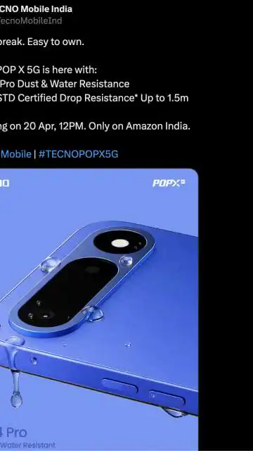 Budget 5G Gets Boost: Tecno Pop X 5G Launches with 45W Charging, Under ₹15,000