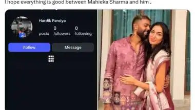 Hardik Pandya’s Instagram Account Briefly Disappears, Returns Hours Later