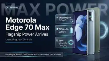 Motorola Edge 70 Max Set to Launch in India: Snapdragon 8 Gen 5, 7,100mAh Battery and 144Hz Display