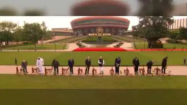 BRICS Leaders Join PM Modi for Tree Plantation in Delhi