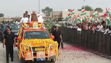 PM Modi’s Gujarat Visit: Huge Crowd at Banaskantha Roadshow, India’s First Kankrej Centre Opens